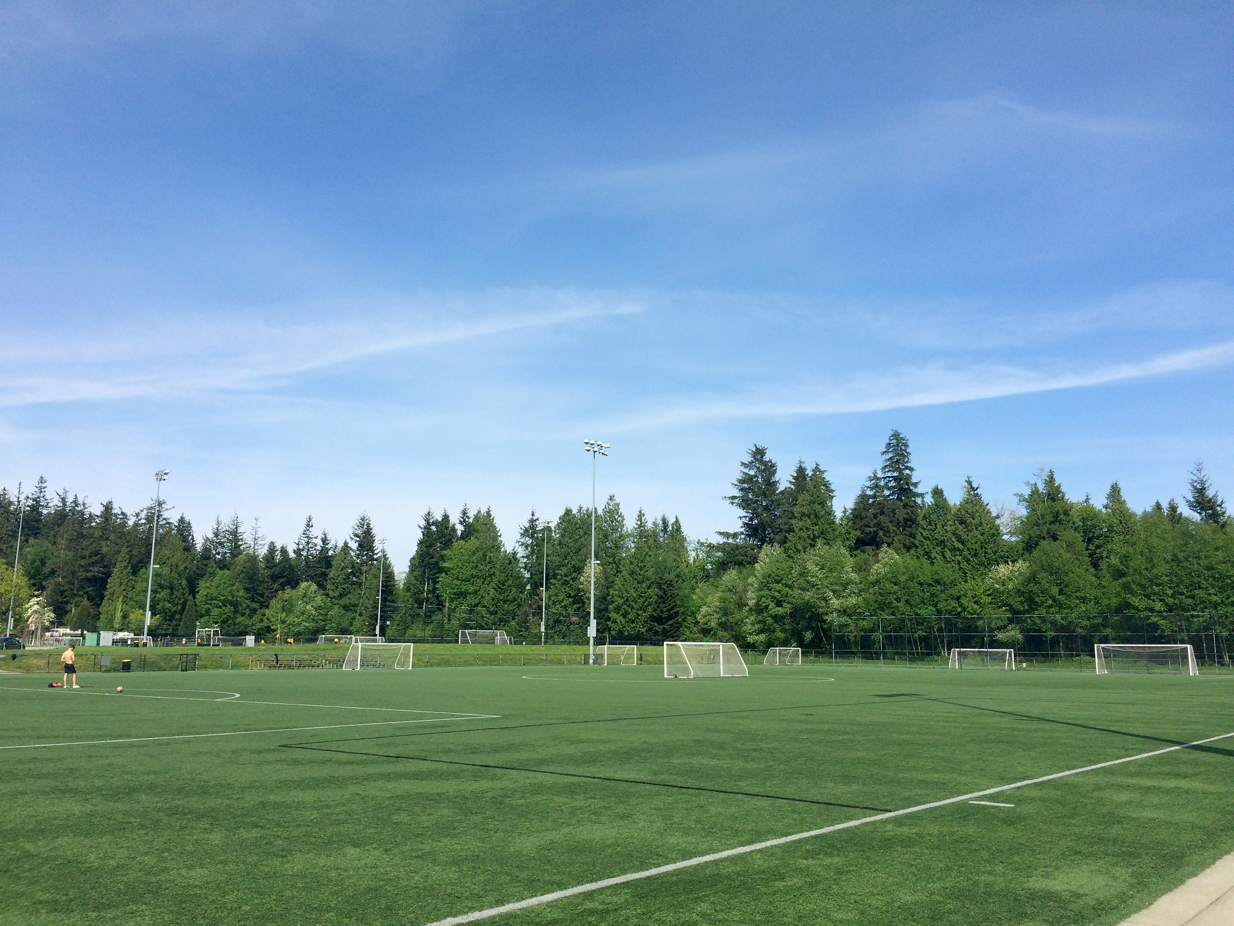 South Surrey Athletic Park Soccer Field on a Sunny Day